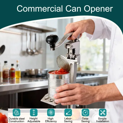 Miniatura 2 de Abrelatas comercial Abrelatas de restaurante industrial de mesa manual resistente para latas grandes