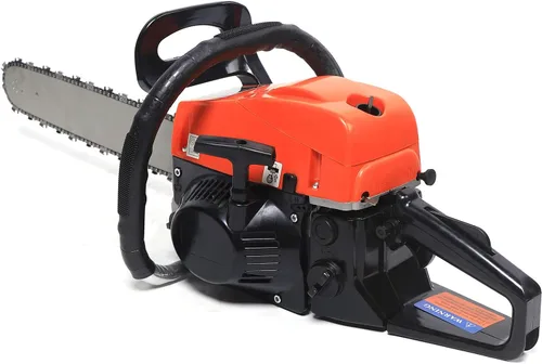 Miniatura 3 de Motosierra de gasolina de 2 tiempos, 3KW 52CC, motosierra de gasolina inalámbrica de mano de reinicio automático de 35.4 in, para granja, jardín