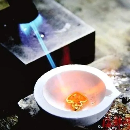 Miniatura 3 de 1 unids Platos de fusión de cerámica Antorcha de fundición de 4.724 in (52.91 oz) Crisoles de sílice de cuarzo de alta temperatura para joyería