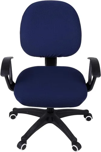 Miniatura 2 de Smiry - Fundas elásticas de jacquard para silla de oficina y computadora, extraíbles, lavables, universales, giratorias para escritorio, protector