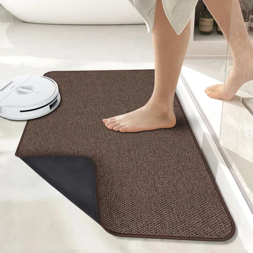 Miniatura 75 de Bosap Alfombra de Baño, Alfombras Corredoras de Baño Ultra Delgadas, Alfombras de Baño Grandes para Baño, Secado Rápido, Antideslizante, Lavable a