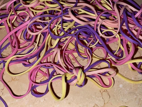 Miniatura 3 de Bandas de goma, tamaño 64 (3 1/2 pulgadas x 1/4 pulgadas), bandas de goma sin látex de colores, banda de goma elástica, suministros de oficina