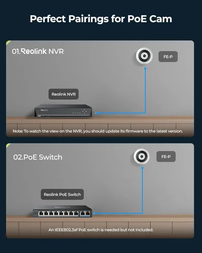 Miniatura 13 de REOLINK Cámara IP PoE de 6MP con vista de ojo de pez de 360°, vigilancia para seguridad del hogar/oficina, detección inteligente de humanos