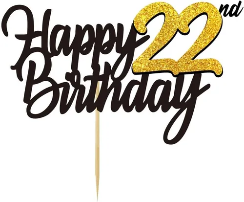 Miniatura 48 de Decoración para tarta de cumpleaños número 24 con purpurina para 24 años, decoraciones de cumpleaños de 24 años, decoraciones doradas para tartas
