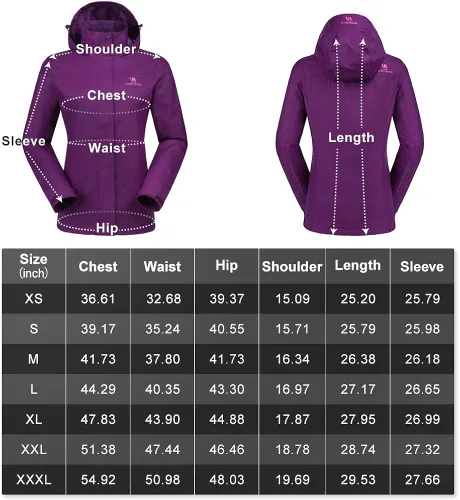 Miniatura 7 de CAMEL CROWN Chaqueta impermeable ligera para mujer, rompevientos con capucha para exteriores, senderismo, escalada, viajes, Camel