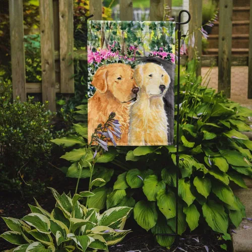 Miniatura 2 de Caroline's Treasures SS8974GF - Bandera decorativa para jardín con diseño de Golden Retriever para jardín, jardín, jardín, multicolor Golden