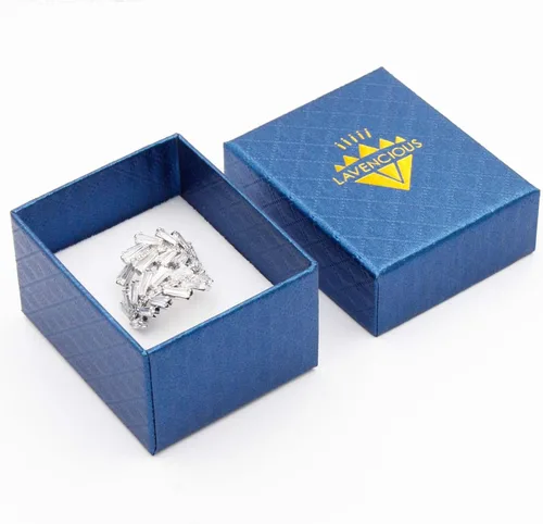 Miniatura 6 de Lavencious Anillo de moda de cóctel de arte ajustable de 6 a 8.5 joyas de circonita cúbica, Cristal, Zirconia cúbica