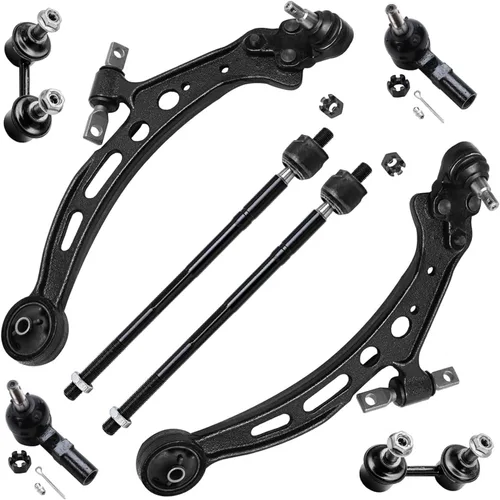 Miniatura 46 de Detroit Axle - Kit de brazos de control de extremo delantero de 8 piezas para Dodge Dakota 00-04, Durango 00-03, 4 brazos de control superior e