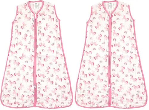 Miniatura 9 de Luvable Friends - Saco de dormir para bebé sin mangas, diseño unisex, Saco de dormir sin mangas de muselina de algodón, 0-6 meses