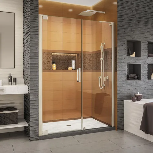Miniatura 27 de DreamLine Elegance-LS SHDR-4328300-04 - Puerta de ducha pivotante sin marco de 56 3/4 - 58 3/4 pulgadas de ancho x 72 pulgadas de alto en níquel