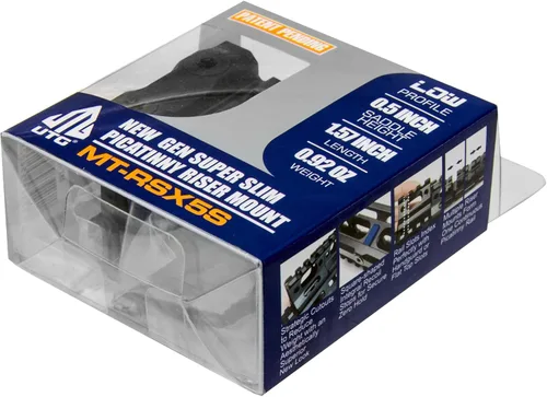 Miniatura 10 de Leapers MT-RSX5S Inc., UTG Super Slim Picatinny Riser Mount, 1/2" de altura, 3 ranuras, negro