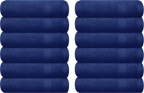 Miniatura 154 de GLAMBURG - Juego de 12 toallas faciales ultrasuaves de 13 x 13 pulgadas, 100% algodón, duraderas y altamente absorbentes, ideales para baño, cocina