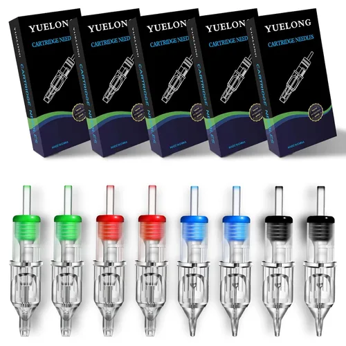 Miniatura 9 de Yuelong - Cartuchos de agujas de tatuaje – Yuelong 40 cartuchos de tatuaje, agujas mixtas redondas para sombreado Magnum 3RL 5RL 7RL 9RL 7RS 9RS 7RM