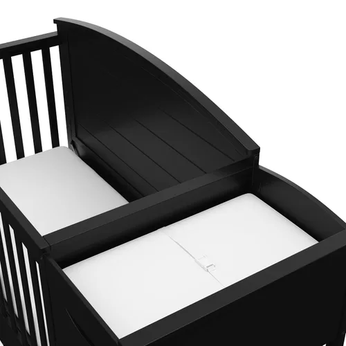 Miniatura 9 de Graco Bellwood - Cuna convertible 5 en 1 y cambiador con cajón (negro) - Certificado GREENGUARD Gold, cajón de almacenamiento de tamaño completo, se