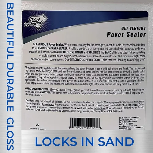 Miniatura 2 de GET SERIOUS Sellador para Adoquines Sellador para Adoquines de Concreto Súper Fuerte y Fijador de Arena Todo en Uno. Sellante de Aspecto Húmedo a