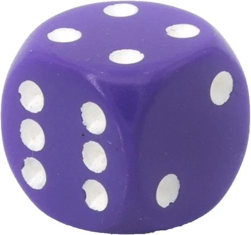 Miniatura 3 de Chessex CHX25607 Dados - Opaque: 12D6 Púrpura/Blanco