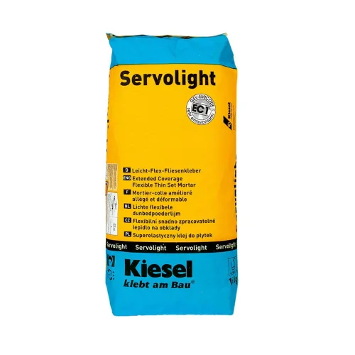 Kiesel Servolight - Mortero modificado de polímero acrílico gris, bolsa de 33 libras (33.1 lbs), a base de cemento, altamente flexible, auto-curado