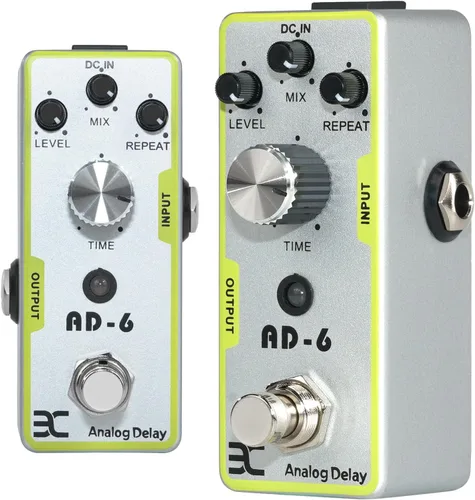 Miniatura 10 de EX Mini ecualizador de 7 bandas para pedal de guitarra y adaptador de fuente de alimentación para pedal de guitarra de 9 V con punta negativa de 2 A