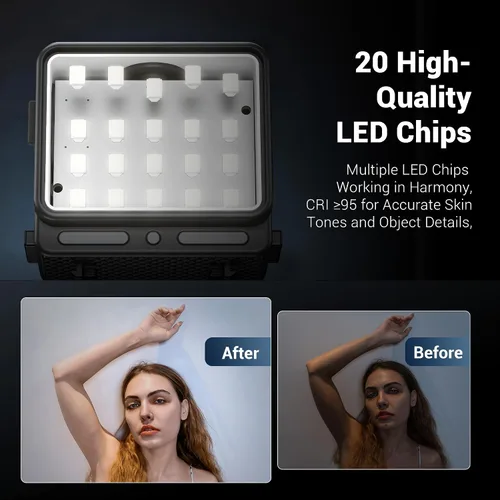 Miniatura 4 de JJC Luz LED para Insta360 Ace Pro 2 accesorios, accesorio de luz de relleno auxiliar magnética, recargable IPX5 impermeable, mini luz de video