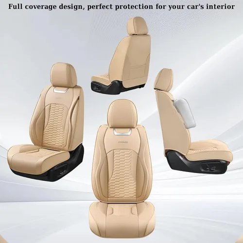 Miniatura 5 de Coverado - Fundas de asiento delantero de coche, fundas de asiento de cuero de lujo para automóviles, fundas de asiento de automóvil protectoras