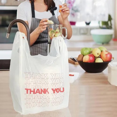 Miniatura 3 de TashiBox Shopping Thank - Bolsas de comestibles reutilizables y desechables que miden 11.5 x 6.25 x 21 pulgadas, 15 mic, 0.6 mil (600 unidades)
