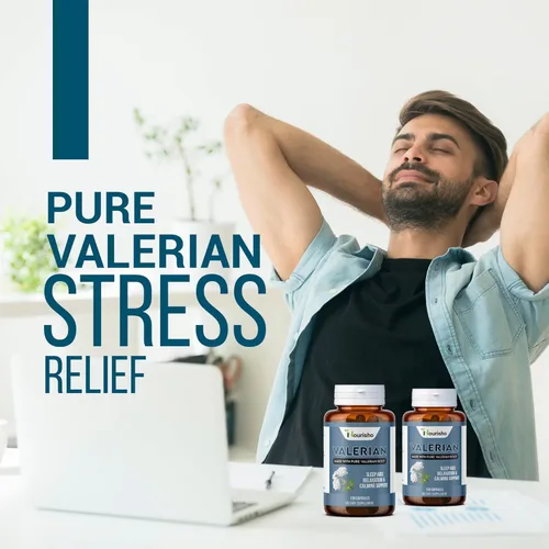 Miniatura 4 de Raíz de valeriana para dormir cápsulas de 500 mg, 120CT suplementos de raíz de valariana para dormir, cápsulas de polvo de valeriana, extracto