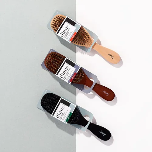 Miniatura 6 de Diane Cepillo de cerdas de jabalí para hombres y mujeres, peinado de cabello fino a medio, estilos ondulados, alisador, cuero cabelludo suave, mango