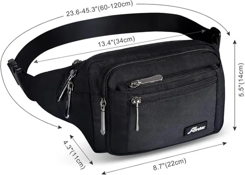 Miniatura 4 de Riñonera Bolsa de Cintura Riñonera para Hombres y Mujeres Bolsa de Cadera con Correa Ajustable para Exteriores Entrenamiento Viajes Casual Correr