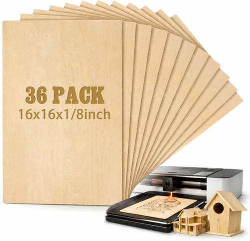 Miniatura 14 de Juexica 12 piezas de hojas de tilo de 3 mm 1/8" x 12" x 18" tablero de madera contrachapada hojas delgadas para manualidades en madera proyectos