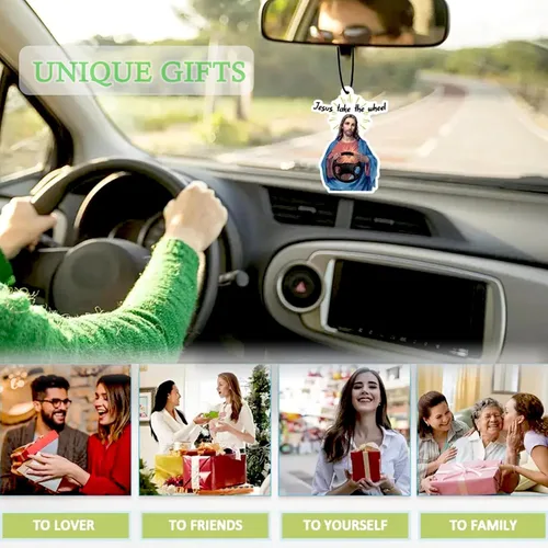 Miniatura 6 de 1 unidad de ambientador de coche, lindo ambientador de coche con diseño de hámster para espejo con aroma colgante, lindo accesorio para espejo