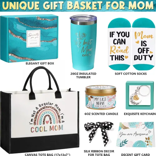 Miniatura 3 de Los mejores regalos para el Día de la Madre o cumpleaños de parte de hija o hijo, canasta de regalos para mamá, mujeres, suegra, nueva mamá o esposa