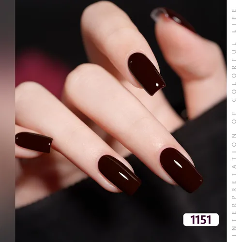 Miniatura 2 de GAOY - Juego de 6 esmaltes de uñas en gel de color rojo borgoña, incluido el kit de esmaltes en gel de color rojo vino cereza oscuro con luz