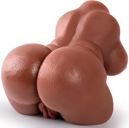 Muñeca Sexual Portátil Masturbador Masculino para Hombres, Vaginas de Bolsillo - Torso Marrón BBW de 3.3 Libras con Tacto Realista, Relación