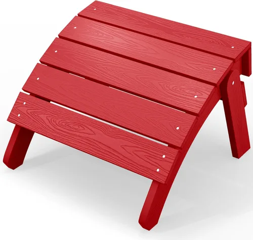 Miniatura 15 de YEFU Adirondack - Juego de 2 otomanas Adirondack, reposapiés de patio, reposapiés Adirondack plegable, resistente a la intemperie para silla Gris
