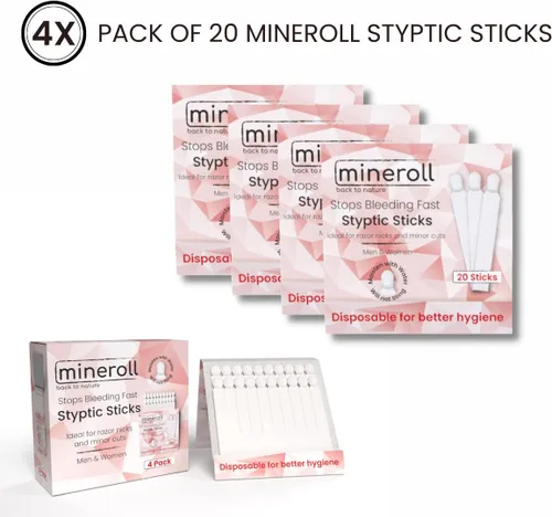 Miniatura 5 de Styptic - Accesorios para afeitado (4 paquetes, 80 varillas) detiene el sangrado para raspaduras de afeitar y cortes menores para hombres y mujeres