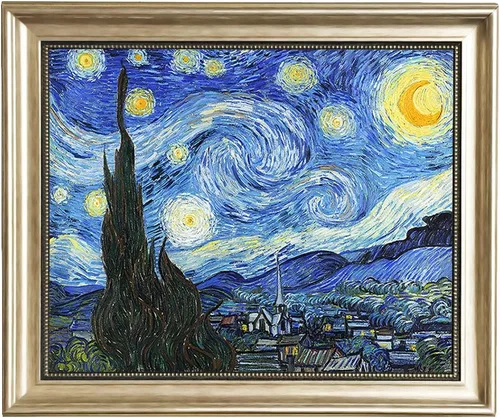 Miniatura 11 de ELITEART- Noche estrellada por Vincent Van Gogh Reproducción de pintura al óleo Giclée Wall Art Impresiones en lienzo