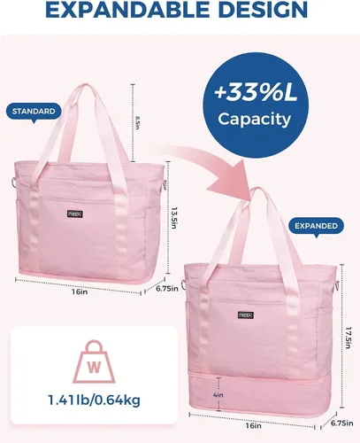 Miniatura 2 de Fmeida Gym Bag for Women, 30L Expandable Travel Bags with Shoe Compartment, Sports Yoga Bag with Wet Pocket