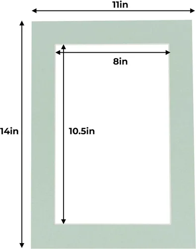 Miniatura 333 de 8.5x11 Mat for 11x14 Frame - Precut Mat Board Acid-Free Brown 8.5x11 Photo Matte Made to Fit a 11x14 Picture Frame, Premium Matboard for Family