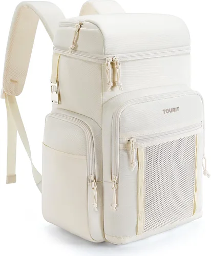 TOURIT Enfriador de mochila aislante: 30 latas impermeable a prueba de fugas mochila más fresca suave bolsa de viaje playa picnic camping