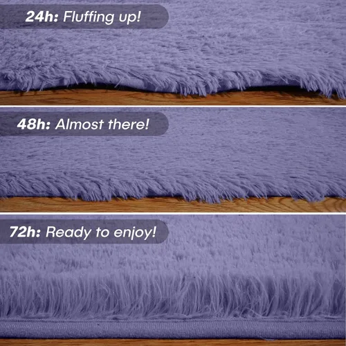 Miniatura 6 de Alfombras de área de 6 x 9 pies para sala de estar, alfombra grande y esponjosa de felpa suave, alfombras grandes para dormitorio, alfombra de felpa