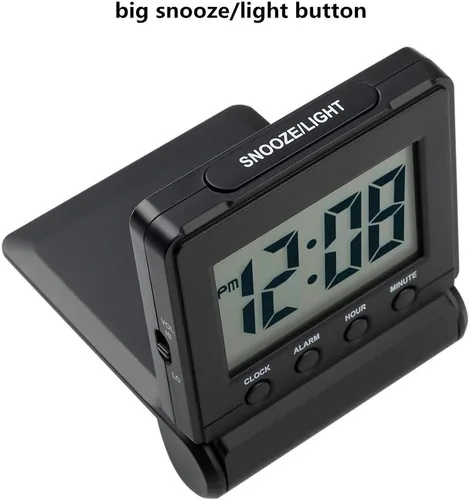 Miniatura 4 de FAMICOZY Reloj Despertador de Viaje Digital Compacto con Opciones de Volumen Alto/Bajo, Fácil de Configurar, Fácil de Leer, Dígitos Grandes