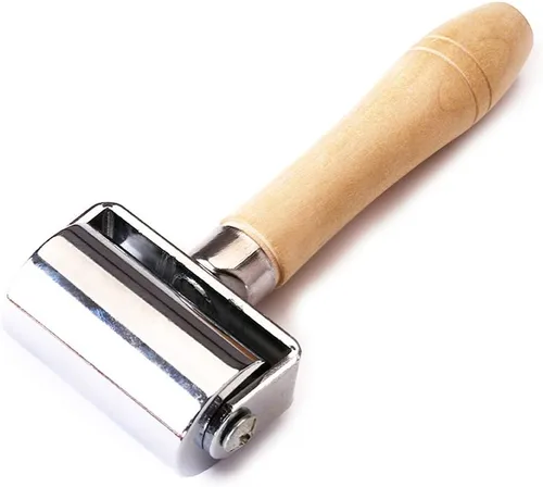 Miniatura 7 de Herramienta de laminación de pegamento de cuero con rodillo de borde de prensa de cuero, herramienta de platina (2.362 in/2.4 pulgadas)