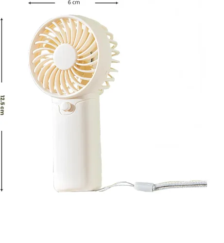 Miniatura 5 de Mini ventilador portátil (2 pilas AAA, pilas no incluidas) Ventilador de mano ligero perfecto para exteriores, viajes, oficina, senderismo