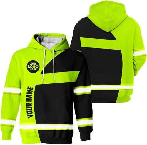 Miniatura 19 de Empresa, Equipo Uniforme Camisa de Alta Visibilidad para Hombres Camisa de Seguridad Logotipo Personalizado Nombre con Cintas Reflectantes AMZ02