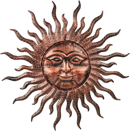 Miniatura 8 de VEWOGARDEN Arte Decorativo de Pared de Sol de Metal de 13 pulgadas para Colgar en Interiores y Exteriores, Hogar, Jardín, Regalos de Navidad