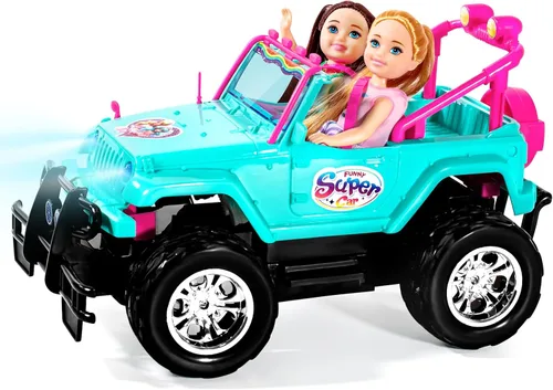 Miniatura 2 de ULOVEME Autos RC - Auto a control remoto con muñeca de 5.5 pulgadas para niñas, 2.4GHz Je ep RC Cars - Autos de juguete de control simple para niños