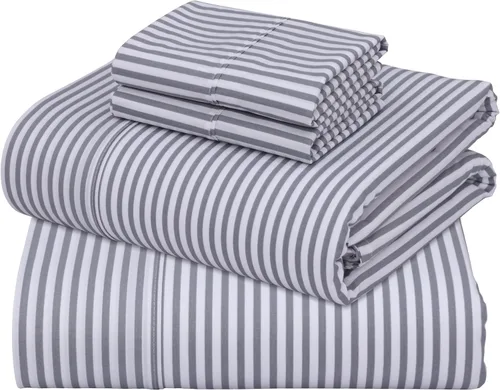 Miniatura 43 de ZOYER Sábanas de percal 100 % algodón tamaño King, refrescantes y transpirables para personas que duermen con calor, ropa de cama crujiente