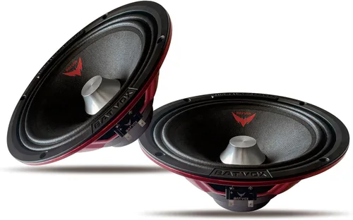 Miniatura 26 de MX80P1 Altavoz de Rango Medio de 8 Pulgadas 480 Vatios 4 Ohmios Tapa Antipolvo Naranja, Altavoces de Audio de Calidad Premium para Puerta