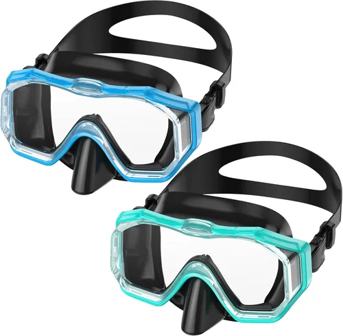 Miniatura 8 de WSTOO Adults Swim Goggles with Nose Cover to Prevent Water Inhaling, Anti-Fog Swimming Mask for Youth Men Women Negro+negro rojo