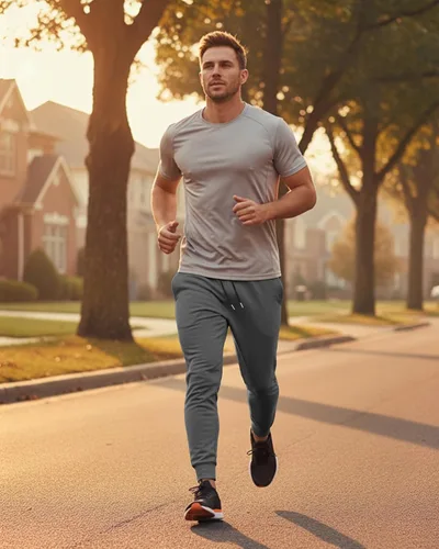 Miniatura 6 de BUXKR - Pantalones deportivos ajustados con bolsillos profundos para hombre, para gimnasio, correr y fisioculturismo